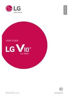 LG V10 manual. Camera Instructions.